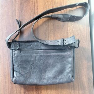Stylish Black Leather Crossbody Bag